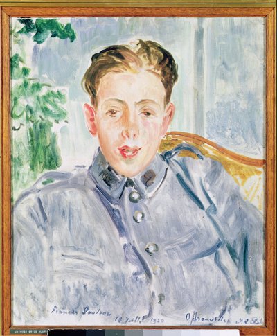 Porträt von Francis Poulenc (1899-1963), 1920 von Jacques Emile Blanche